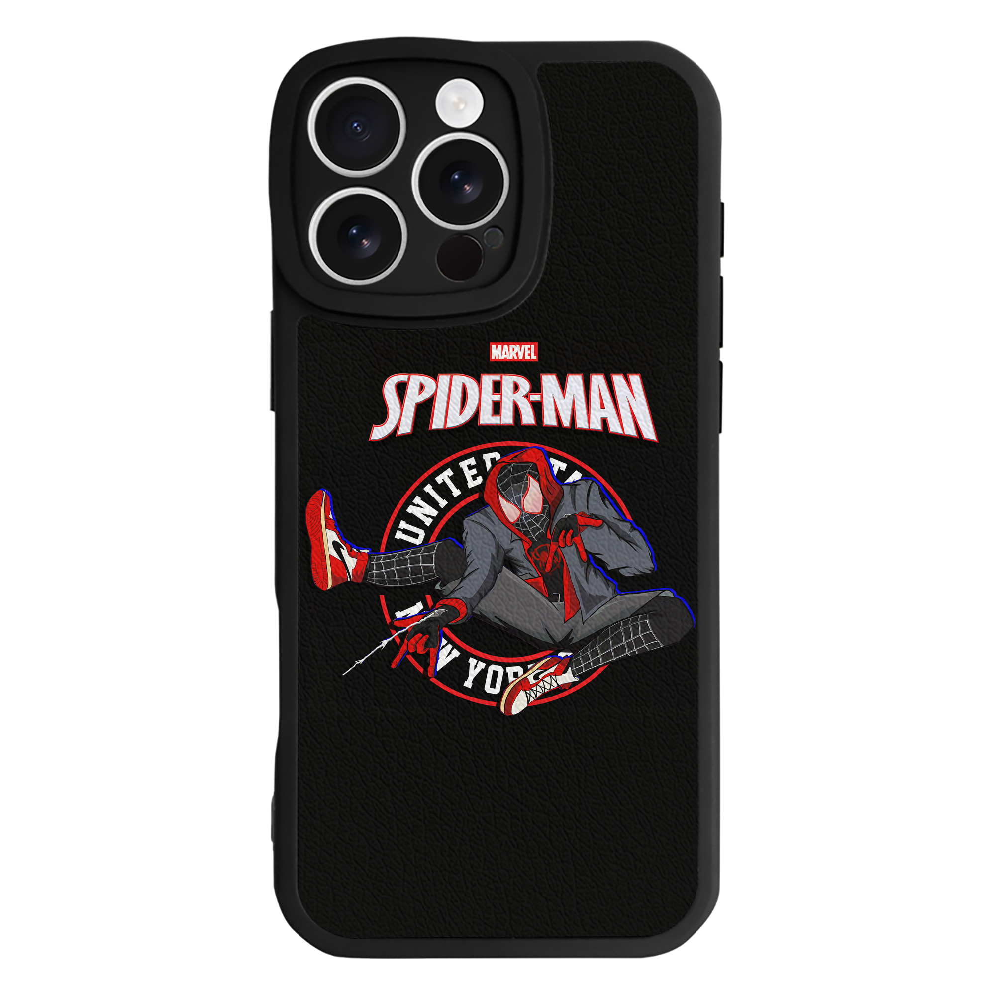 Spider Man スパイダーマン 【iPhone 16シリーズ対応】シリコンスマホケース（レザー調） 材質：シリコン